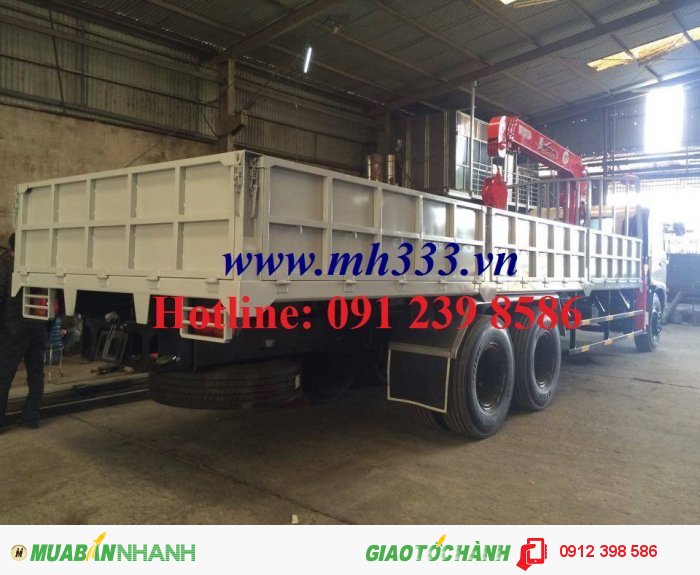 Xe Tải Hino 3 Chân Gắn Cẩu. Xe Tải Hino Fl Gắn Cẩu 5 Tấn, Cẩu Unic 5 Tấn