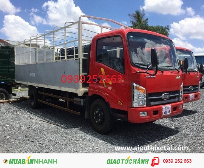 Bán xe tải veam VT260 tải 1t99 thùng dài 6m2