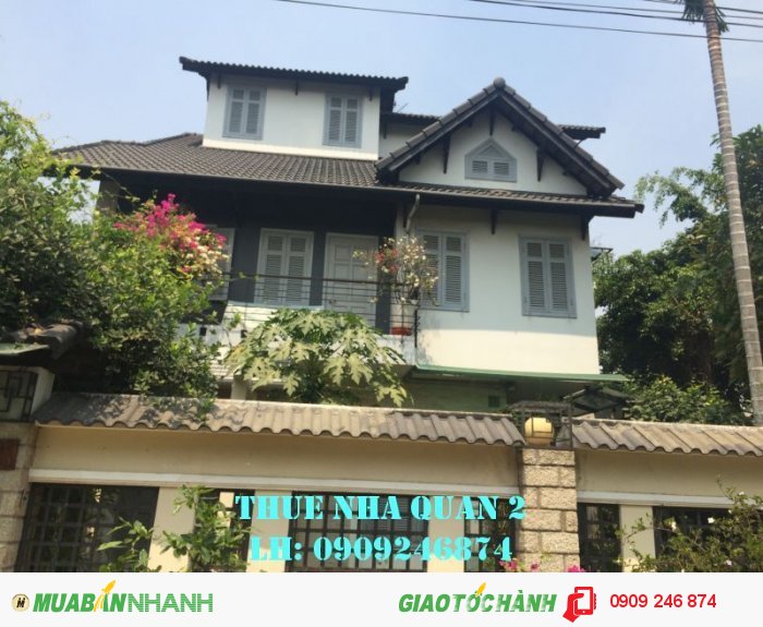 Cho thuê villa Quận 2 Thảo Điền, 30 triệu/tháng nhà đẹp trệt lầu 3 PN