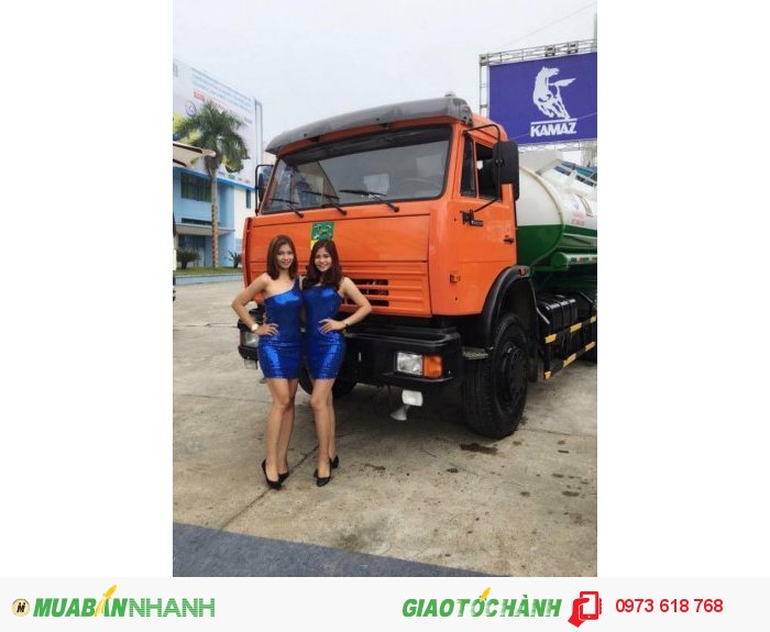 Kamaz 65117 3 chân Nhập khẩu Nga, thùng mui bạt 14 tấn