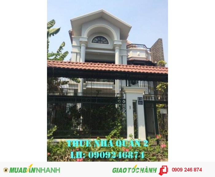 Cho thuê villa Thảo Điền, 72 tr/tháng, sân vườn, hồ bơi, full nội thất