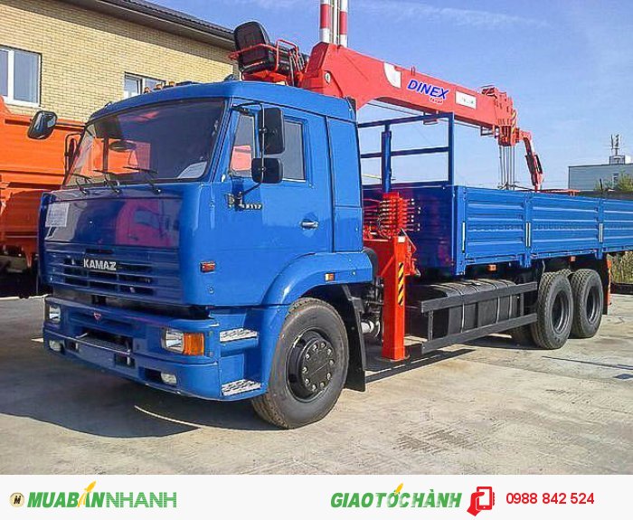 Xe tải thùng Kamaz gắn cẩu DINEX 5 tấn, 7 tấn, 8 tấn, 12 tấn