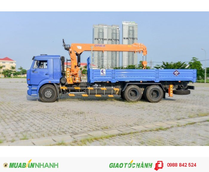 Xe tải thùng Kamaz gắn cẩu DINEX 5 tấn, 7 tấn, 8 tấn, 12 tấn