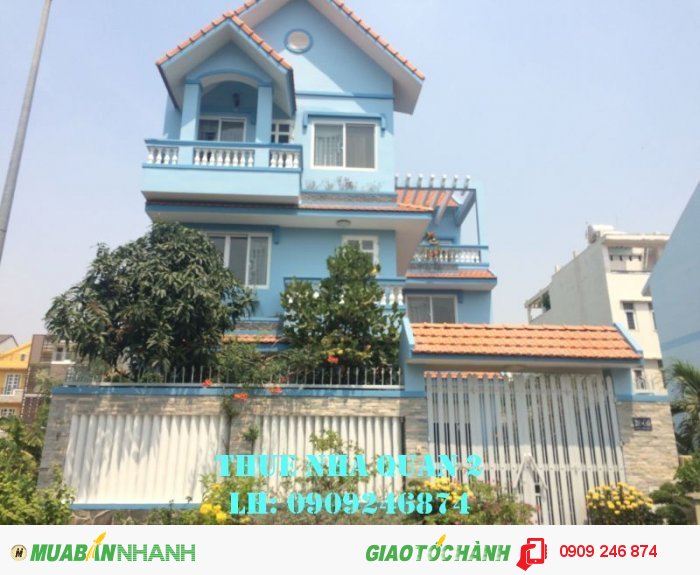 Cho thuê villa Quận 2 Thảo Điền 10x20m, 40 triệu/tháng