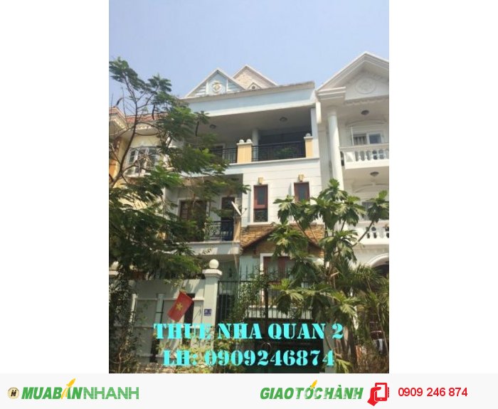 Cho thuê villa Quận 2 Bình An 9x20m, 25 triệu/tháng