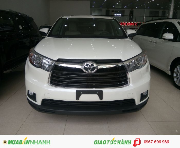 Bán xe Toyota Highlander 2.7L 2016 màu trắng, hàng nhập Mỹ, giao xe ngay, giá rẻ.