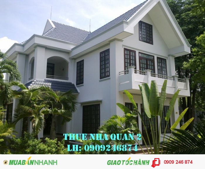 Cho thuê Biệt thự Thảo Điền 400m2,2 lầu,4PN, full nội thất,65 tr/tháng