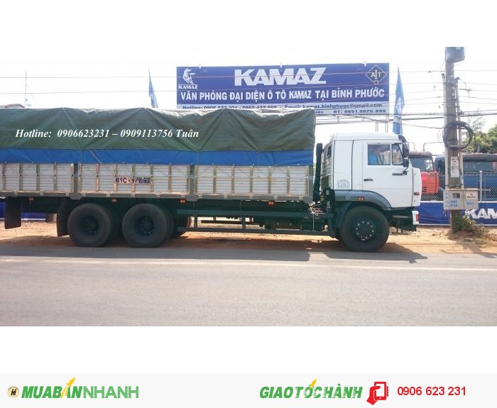 Bán xe tải thùng 3 chân Kamaz tại Bình Dương | Bán tải thùng Kamaz 15 tấn tại Bình dương [Trả góp]