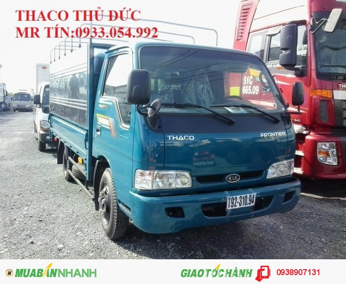 Xe Tải THACO KIA K165s Thùng Mui Bạt Bửng – 2 tấn 4