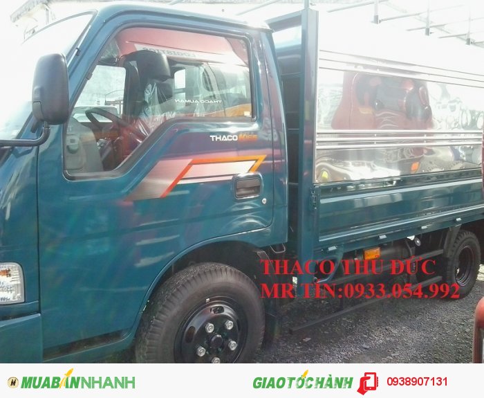 Xe Tải THACO KIA K165s Thùng Mui Bạt Bửng – 2 tấn 4