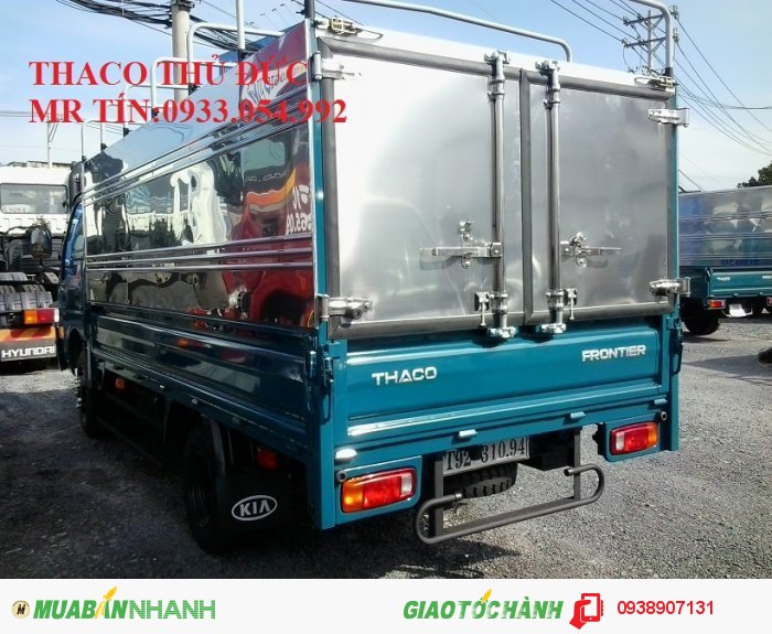 Xe Tải THACO KIA K165s Thùng Mui Bạt Bửng – 2 tấn 4
