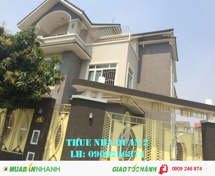 Cho thuê biệt thự 300m2 Thảo Điền, hầm trệt,2 lầu, 4PN, 60 tr/tháng full nội thất