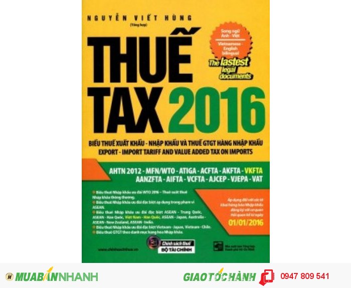 Biểu thuế xuất nhập khẩu song ngữ tiếng Anh 2016 - Thuế TAX 2016, 1