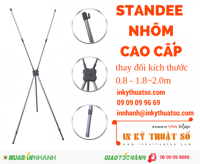 Standee cuốn (Banner cuốn) nhôm cao cấp | Đặc điểm: thay đổi kích thước, kích t...