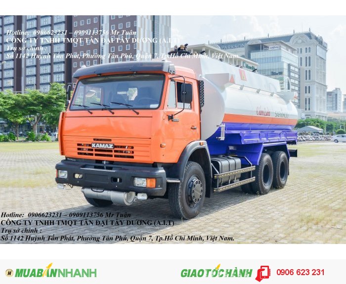 Xe bồn Kamaz 18m3 xăng dầu