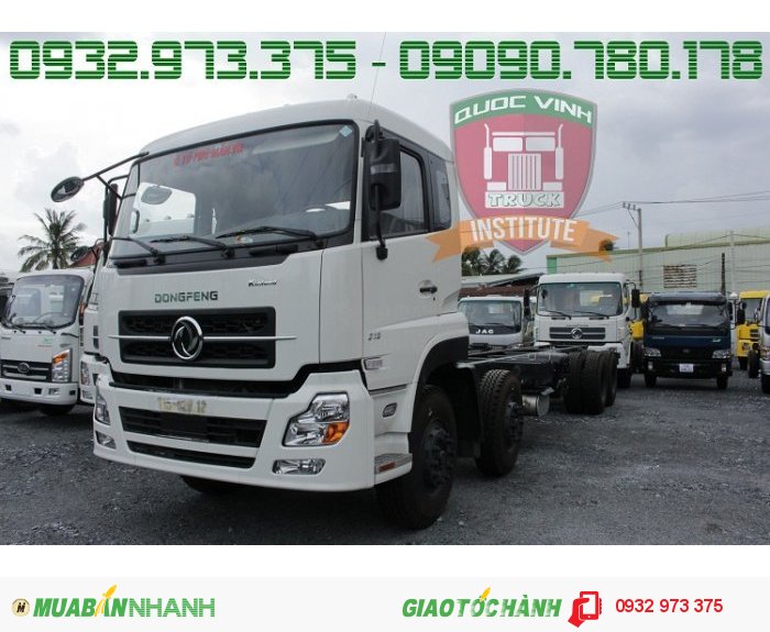 Công ty bán xe dongfeng 4 chân nhập khẩu, bán trả góp xe dongfeng 4 chân hoàng huy 18 tấn