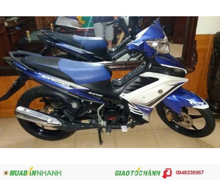Bán xe Exciter xanh trắng 2013 đẹp và máy êm