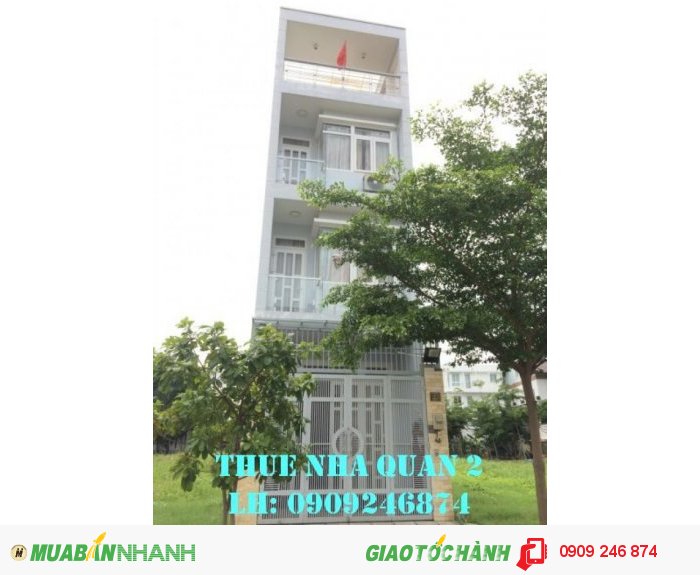 Cho thuê gấp villa Quận 2 phường Bình An 400m2, 28 triệu/tháng