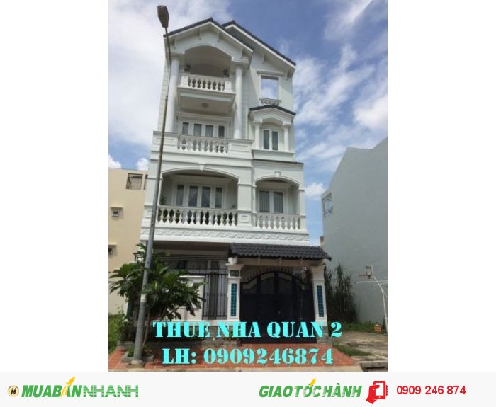 Cho thuê nhà Quận 2 Đường Nguyễn Quý Đức An Phú, DT 5x20m, 30tr/tháng