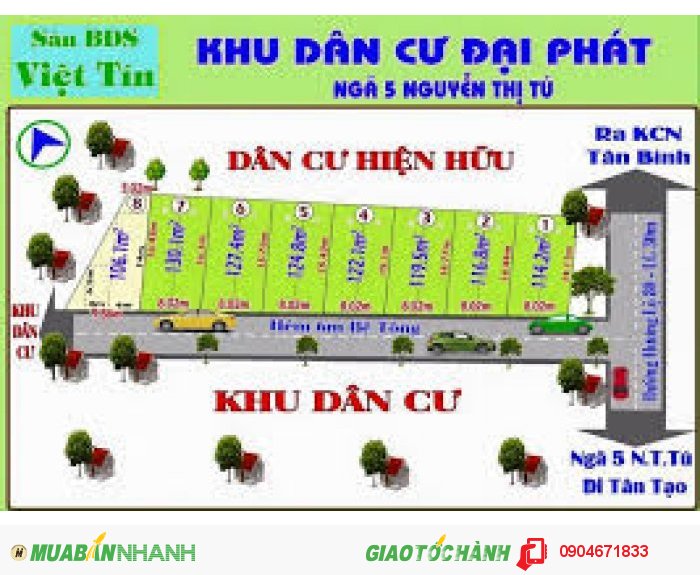 Đất mới giá rẻ - khu dân cư hiện hữu - Hương lộ 80 (50m) BÌnh Chánh.