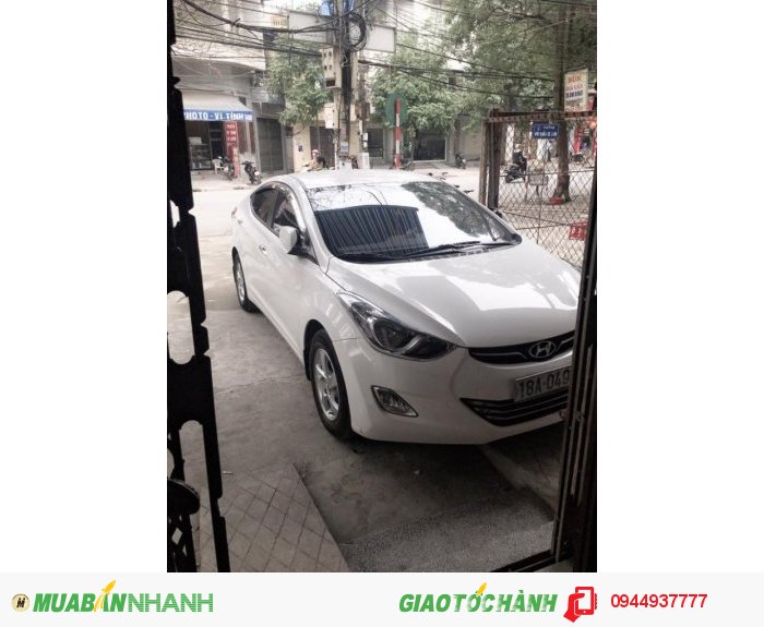 Bán Xe ô tô huyndai Elantra gls 1.8 AT 2013 nhập khẩu màu trắng đẹp