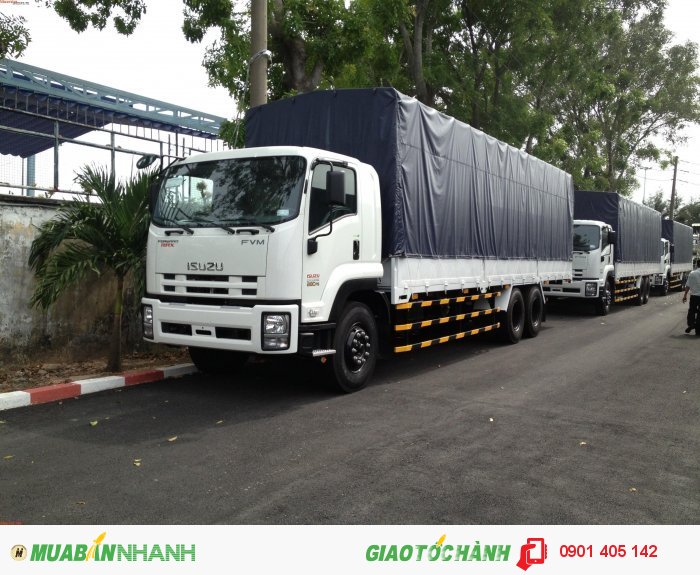 Xe tải ISUZU 3 chân, 16 tấn thùng kín thùng Mui bạt Giao Xe Toàn Quốc