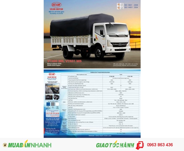 Xe tải VEAM VT125  giá rẻ