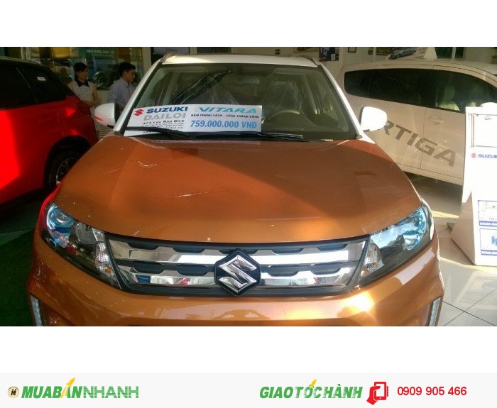 Suzuki Vitara 2016 ,Xe nhập khẩu Hungary, Đỏ Cam nóc trắng đen- 739tr