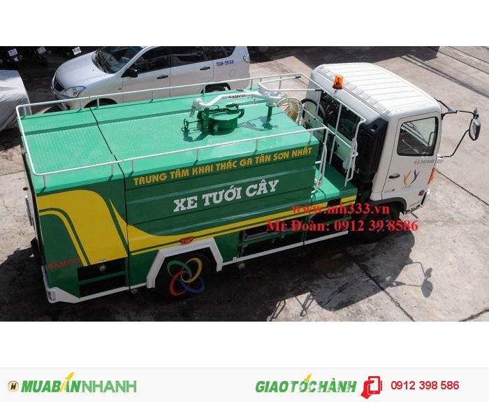 Xe rửa đường 5 khối, xe tưới nước công viên 5 khối, xe phun nước 5 khối