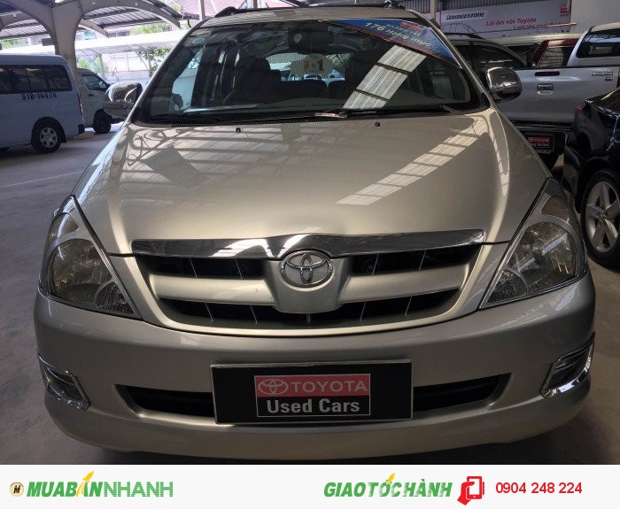Innova 2.0G, màu bạc, 2006, chính hãng Toyota.