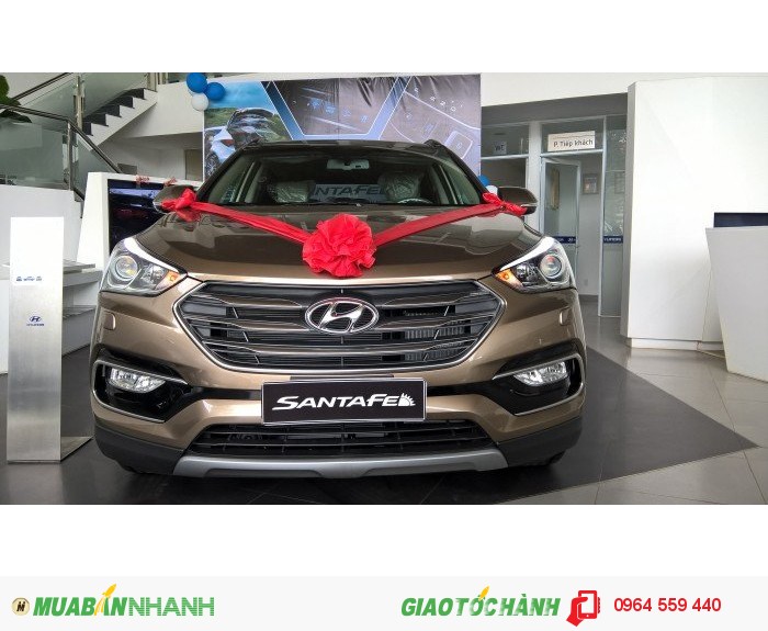 Bán Xe Hyundai Santa Fe Gia Lai Đời 2016 Bản Facelif, Màu Nâu, Giá Tốt