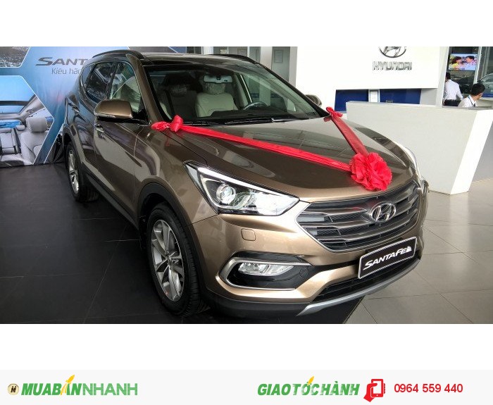 Bán Xe Hyundai Santa Fe Gia Lai Đời 2016 Bản Facelif, Màu Nâu, Giá Tốt