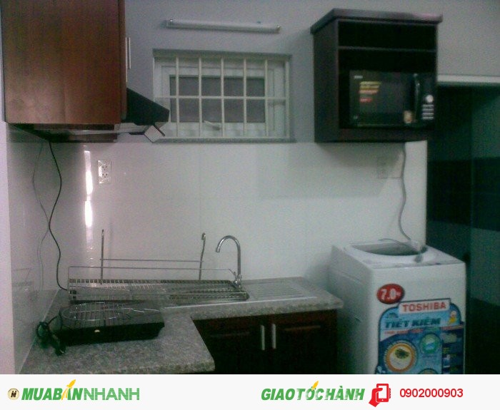 Cho thuê căn hộ 1 phòng ngủ ở Lê Văn Sỹ Quận 3. Diện tích 45m2.giá 7 tr/tháng