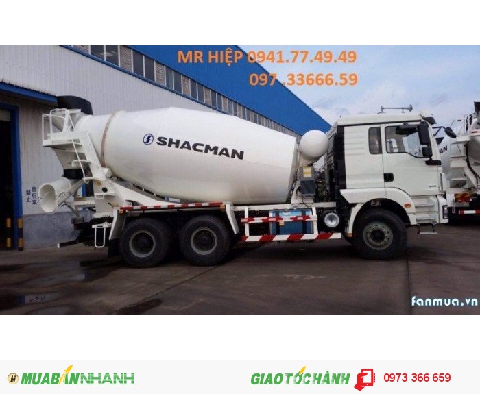 Bán xe bồn trộn bê tông shacman 10m3 đời 2016, giá tốt nhất