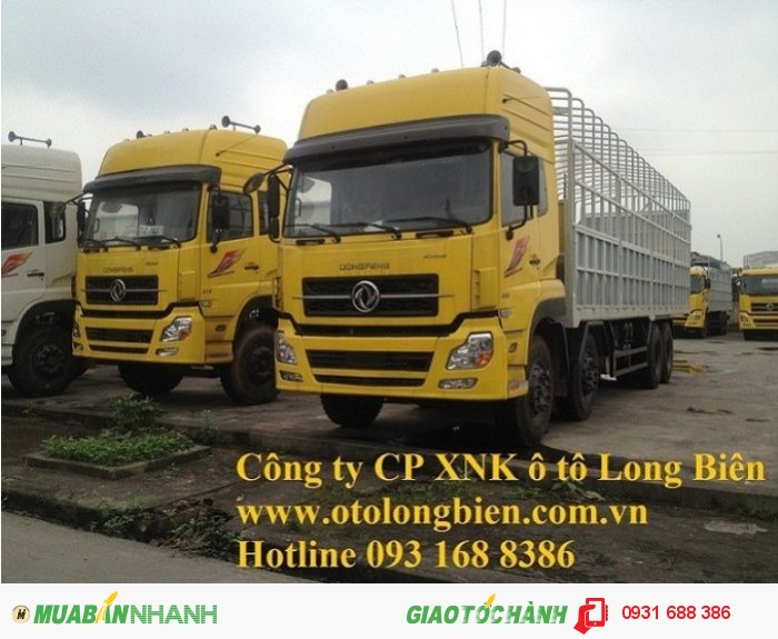 Xe sat xi, tải thùng 4 chân Dongfeng tải trọng 17-17,9 tấn tại Hà Nội 2016