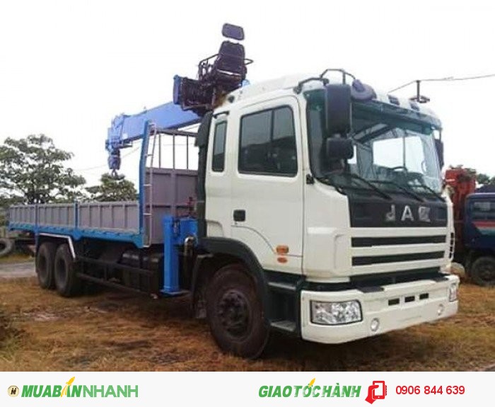 Xe tải Jac 3 chân lắp cẩu/mua trả góp xe tải cẩu Jac 12 tấn