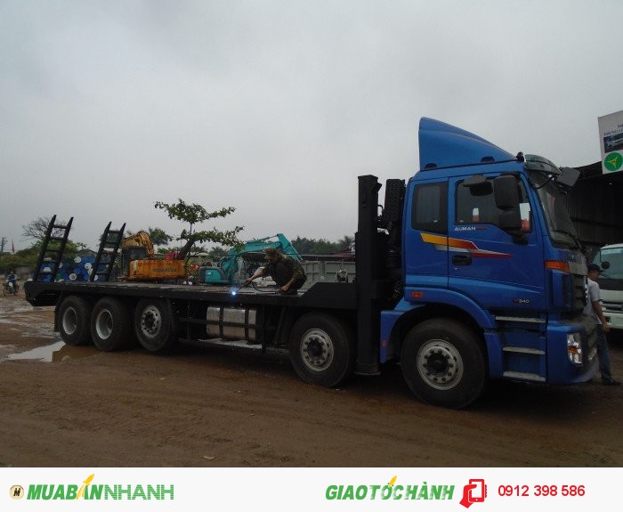 Xe nâng đầu Thaco Auman, xe nâng đầu chở máy công trình Auman
