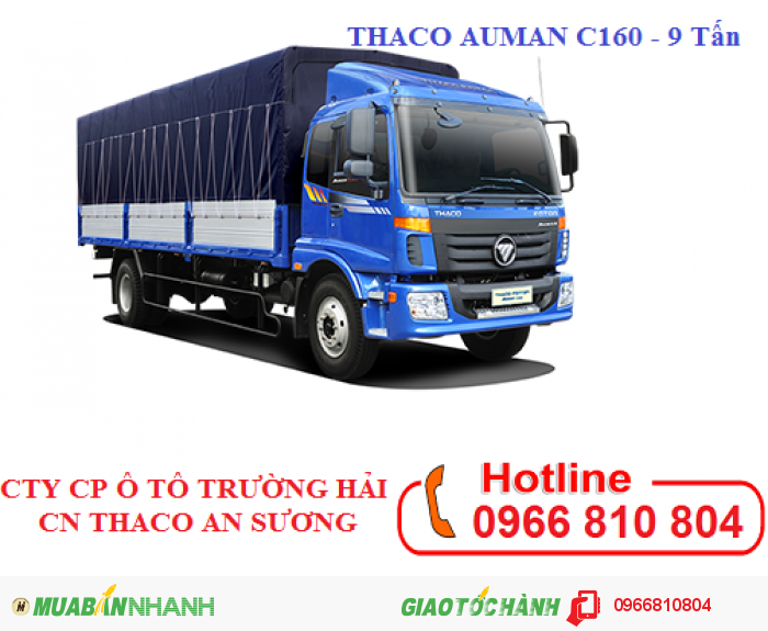 Xe Tải FOTON AUMAN C160 (2 Chân) - 9 Tấn /THACO AUMAN