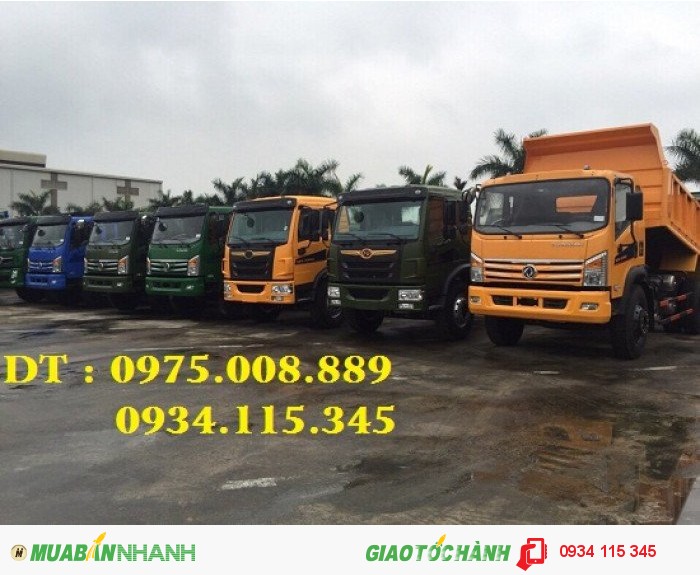 Giá xe ben Dongfeng Truong Giang 8.5 tấn( 1 cầu) Ben Truong Giang 8 tấn 5 trả góp giá tốt.