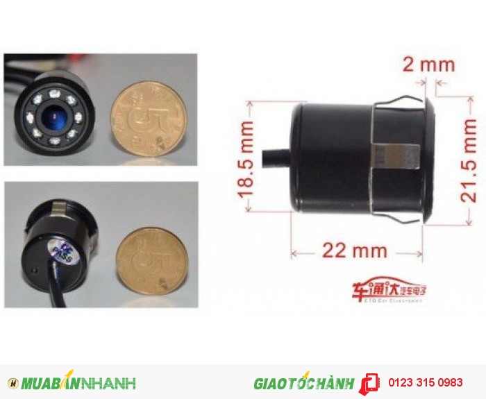 Camera lùi - camera de - Loại tròn hồng ngoại CM-2.4 (450.000)