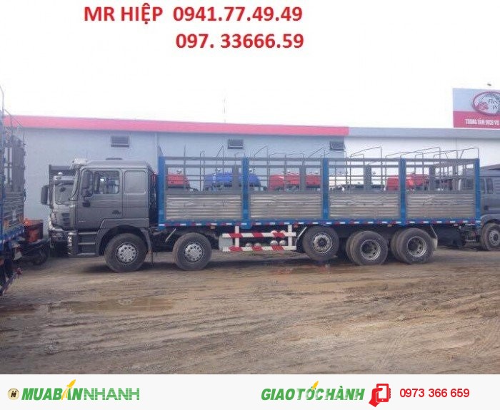 Xe tải thùng Shacman 5 chân 1 bàu rút 22.2 tấn rita võ.