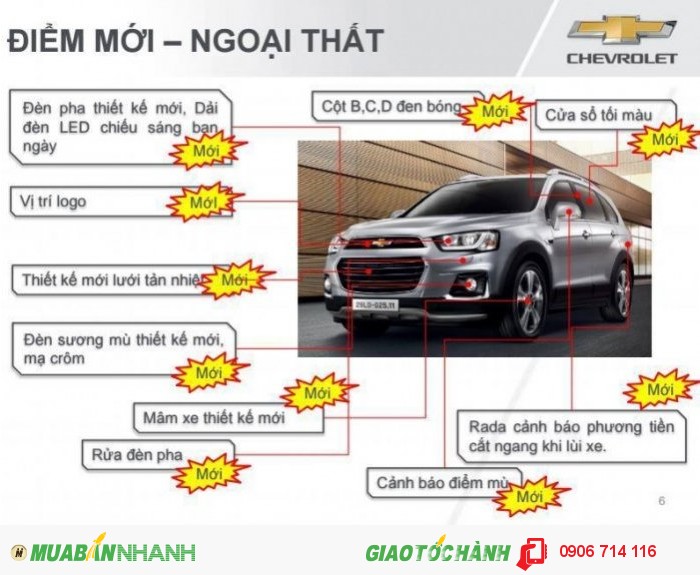 Bán CAPTIVA Revv 2016 Giá ưu đãi giao xe ngay