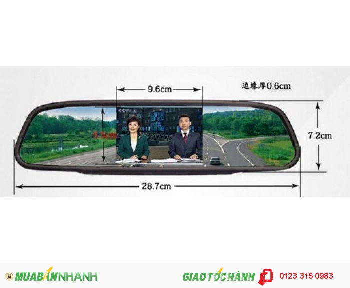 Màn hình gương chiếu hậu ô tô 4.3” MH-2.1