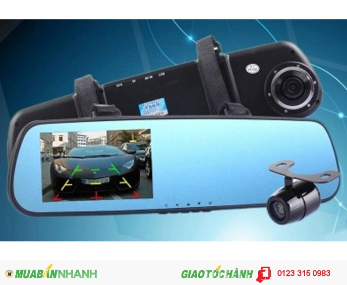 Bộ camera hành trình kết hợp camera lùi, màn hình gương - RCA-3.1