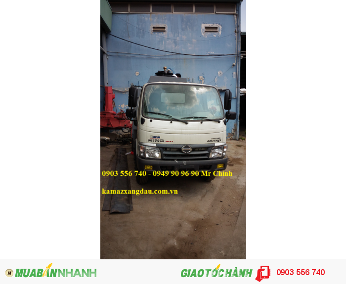 Xe bồn Hino chở 6 khối xăng dầu