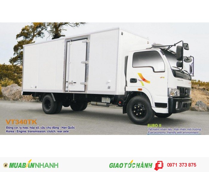 Xe tải veam VT340 thùng kín