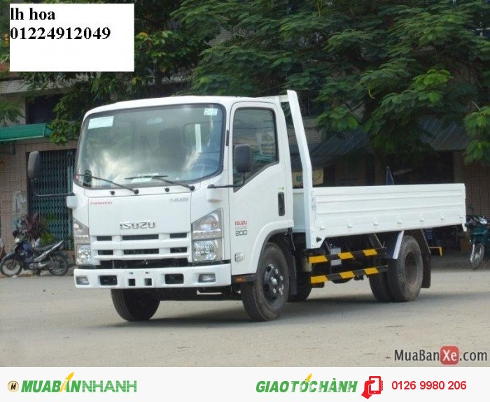 Xe isuzu 1,9 tấn dòng nhập khẩu ,thùng lững,mua xe trả góp,giá tốt
