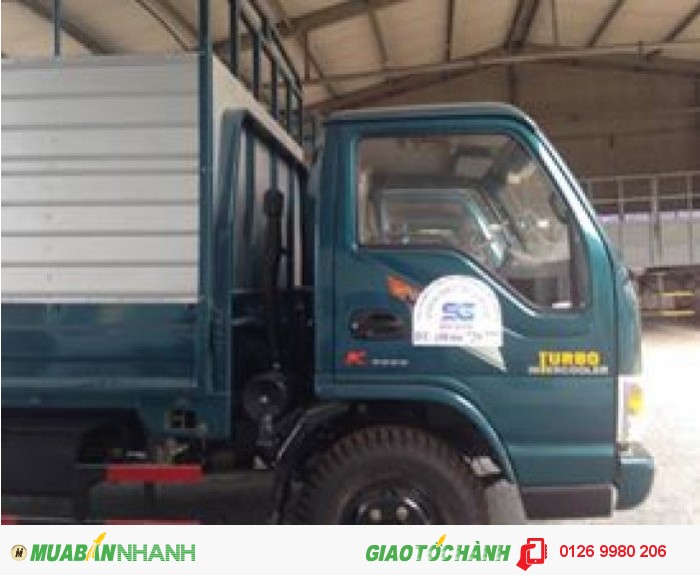 Xe chiến thắng 4,95 tấn,thùng mui bạc,hỗ trợ 80% trả góp,giá tốt