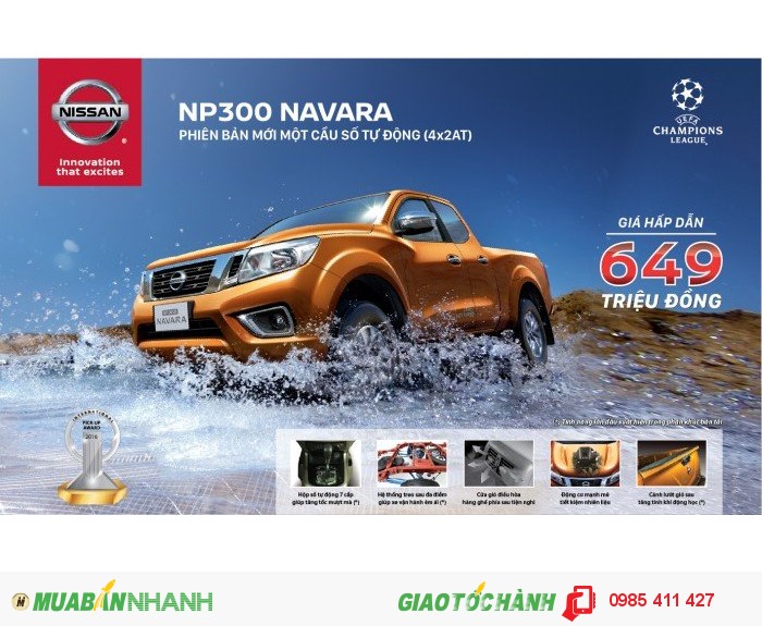 Nissan Navara NP300 2.5EL Số tự động 1 cầu hoàn toàn mới.Gía hấp dẫn