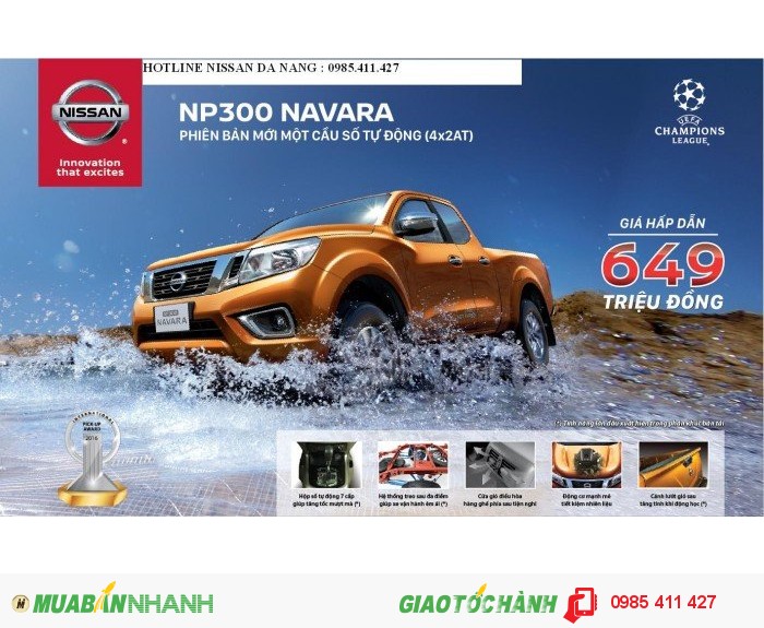 Pickup NP300 Navara 2.5EL,SỐ TỰ ĐỘNG 1 CẦU,Khuyến mãi hấp dẫn